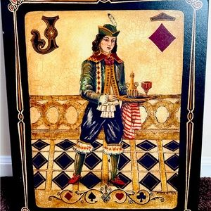 Vintage Jack of spades wall hanging